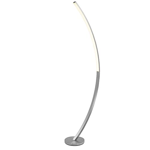 Catalina Lighting Mid-Century Modern Dimmable 4-Way Touch Arc LED Floor Lamp, 69.25", Silver