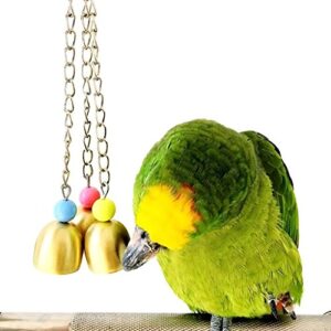 Mrli Pet Parrot Hammock Bell Toys Suitable for Small Parakeets, Cockatiels, Conures, Finches,Budgie,Macaws, Parrots, Love Birds (Bird Toys with Bells)