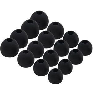 alxcd eartips compatible with lg tone platinum hbs1100 earbuds, xs/s/m/l 4 sizes 8 pairs silicone earbuds tips eartips, compatible with lg hbs 1100 hbs-1100 tone platinum hbs1100 [8 pair] (black)