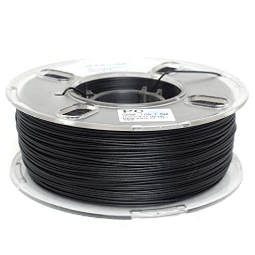 PRILINE Carbon Fiber Polycarbonate 1KG 1.75 3D Printer Filament, 1kg 1.75 mm,Black