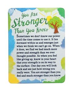 blue mountain arts encouragement magnet with easel back—thinking of you gift for a friend or loved one going through a hard time, 4.9 x 3.6 inches (you are stronger than you know)