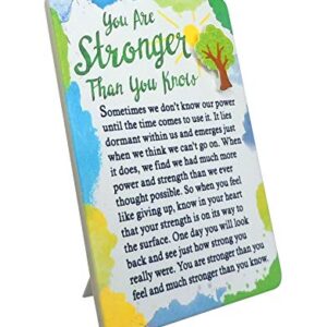 Blue Mountain Arts Encouragement Magnet with Easel Back—Thinking of You Gift for a Friend or Loved One Going Through a Hard Time, 4.9 x 3.6 Inches (You Are Stronger Than You Know)