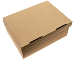 shoe boxes - 10 pack - 12.5" x 9" x 5", heavy duty one-piece design with lid