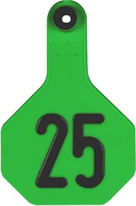 y-tex 3 numbered tags 1-25 green 25 tags per package prevent cracking flexible