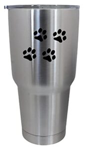 epic designs cups drinkware tumbler sticker - paw prints dog animal lover pets - cool sticker decal