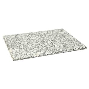 12"x16" natural granite chopping board (white), by home basics | cutting boards for kitchen | kitchen serving boards with non-skid feet | for veggies, meats, and dough preparation