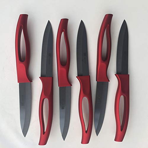 GAOGAO Kitchen Bar Ceramic Steak Knife Super Sharp Knifes 6 Pcs Kitchenware