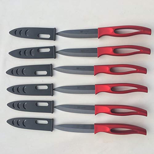 GAOGAO Kitchen Bar Ceramic Steak Knife Super Sharp Knifes 6 Pcs Kitchenware