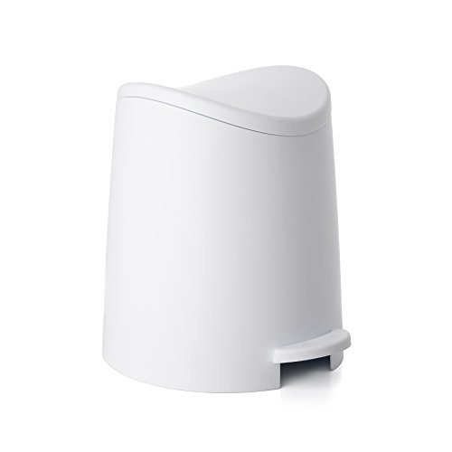 TATAY Standard Bathroom Pedal Bin, 3L, Polypropylene, White, 3 Litre