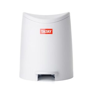 TATAY Standard Bathroom Pedal Bin, 3L, Polypropylene, White, 3 Litre