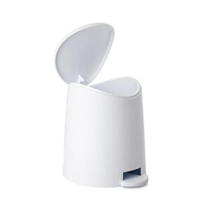 TATAY Standard Bathroom Pedal Bin, 3L, Polypropylene, White, 3 Litre