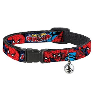 cat collar breakaway amazing spider man 8 to 12 inches 0.5 inch wide