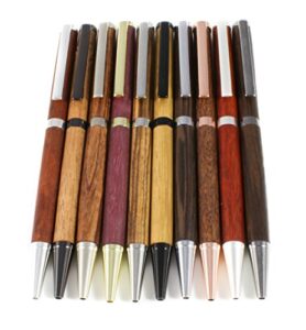 slimline woodturning pen kits (10-pack, mix) w/bushings
