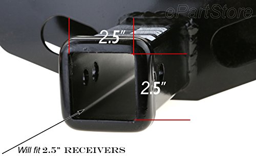 LFPartS 2.5" to 2" Metal Trailer Receiver Hitch Adapter Sleeve