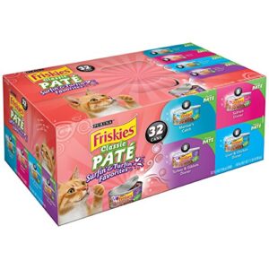 friskies purina classic pate surfin & turfin favorites cat food variety pack 32-5.5 oz. cans