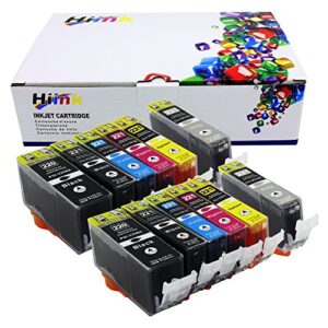 hiink compatible ink cartridge replacements for canon pgi-220 cli-221 pgi220 cli221 ink cartridges use with canon pixma mp990 pixma mp980(2pgbk, 2bk, 2c, 2m, 2y, 2gy, 12-pack)