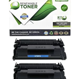 Renewable Toner 87A MICR Replacement for HP 87A 87X | HP Laser Printers M501 M506 MFP M527 | CF287A CF287X Magnetic Ink Check Printer Cartridge (Pack of 2)