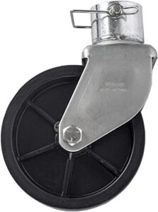 jeremywell 6" inch trailer swirl jack wheel caster replacement with pin boat hitch camper removable 1200lbs