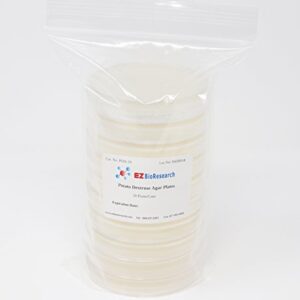 EZ BioResearch Potato Dextrose Agar (PDA) Plates for Mushroom Cultivation (10 Prepoured Agar Plates)