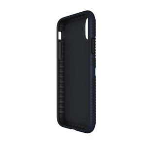 Speck iPhone X / XS Presidio Grip Case, 10-Foot Drop Protected iPhone Case with Scratch-Resistant Finish and Protective No-Slip Grip, Eclipse Blue/Carbon Black