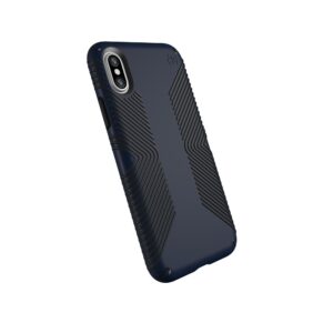 Speck iPhone X / XS Presidio Grip Case, 10-Foot Drop Protected iPhone Case with Scratch-Resistant Finish and Protective No-Slip Grip, Eclipse Blue/Carbon Black