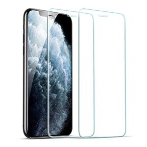 esr screen protector compatible for iphone 11 pro, iphone xs/x [2 pack] [easy installation frame] [case friendly], premium tempered glass screen protector for iphone 5.8 inch (2019)