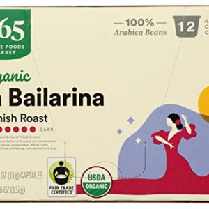 365 by Whole Foods Market, Coffee La Bailarina Spanish Roast Pods Organic 12 Count, 4.6 Ounce
