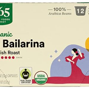 365 by Whole Foods Market, Coffee La Bailarina Spanish Roast Pods Organic 12 Count, 4.6 Ounce