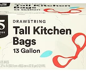 365 by Whole Foods Market, Bag Tall Kitchen Drawstring Flextra 13Gl 20Count, 20 Count