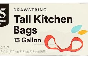 365 by Whole Foods Market, Bag Tall Kitchen Drawstring Flextra 13Gl 20Count, 20 Count