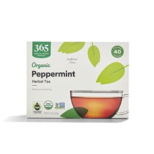 365 by whole foods market, tea peppermint organic, 40 count
