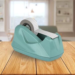 Acrimet Premium Desktop Tape Dispenser, Plastic, Non-Skid Base (Heavy Duty) (Solid Green Color)