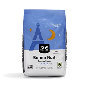 365 by whole foods market, coffee bonne nuit whole bean, 24 ounce