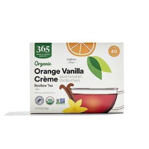 365 by whole foods market, tea rooibos orange vanlla creme organic, 40 count