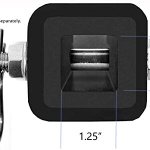 LFPartS From 2" to 1-1/4" Metal Hitch Receiver Adapter Sleeve Converter for Bike Rack and Cargo Carriers