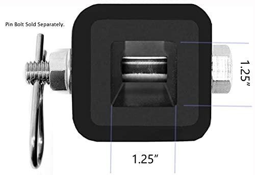 LFPartS From 2" to 1-1/4" Metal Hitch Receiver Adapter Sleeve Converter for Bike Rack and Cargo Carriers