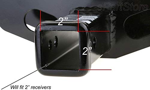 LFPartS From 2" to 1-1/4" Metal Hitch Receiver Adapter Sleeve Converter for Bike Rack and Cargo Carriers