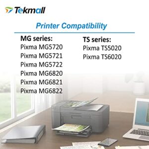 Tekmall Compatible Ink Cartridges Replacement for PGI-270XL CLI-271XL Work with PIXMA TS5020, TS6020, MG6821,MG5720, MG5721,MG5722,MG6820,MG6822 Printers--6 Packs(No Grey)