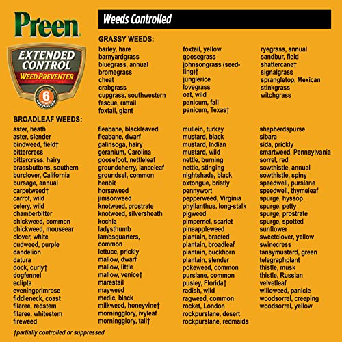 Preen Extended Control Weed Preventer - 4.93 lb. Bottle - Covers 805 sq. ft.