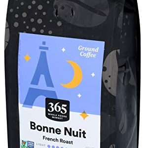 365 by Whole Foods Market, Coffee French Roast Bonne Nuit Ground, 10 Ounce