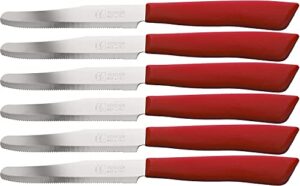 italian knives 6 pack (red)