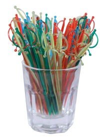 BarConic Sword Toothpicks-3.5 Inch Food Grade Plastic Cocktail Picks Colors-Add Garnish to Mixed Drinks-500 Count, 3.5, Assorted