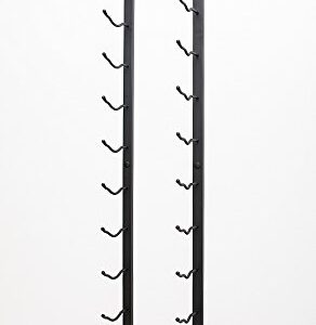 VintageView WS81 8-Foot 24 Bottle Metal Wall Mounted Wine Rack in Satin Black (1 Row Deep)