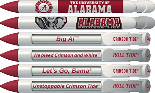 Greeting Pen College Pens- Alabama Crimson Tide Braggin' Rights Rotating Message 6 Pen Set 20502