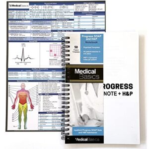 progress & h&p + 4 day soap notebook - progress note + medical history and physical notebook, 50 templates with perforations