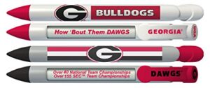 greeting pen university of georgia bulldogs rotating message pens - 4 pack (8004) officially licensed collegiate product