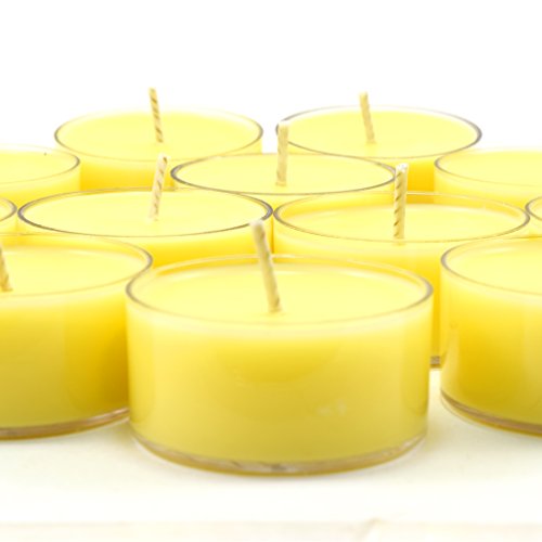 Candeo Candle Lemon Verbena Scented - Soy Tealight Candles, 12 Pack - Highly Scented - Handmade in The USA Summer Scents