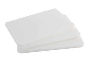 plastic bar cutting board for restaurants, 3 pack - 10 x 6 inch, white