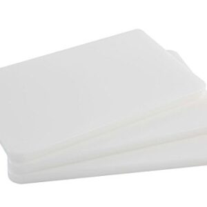 Plastic Bar Cutting Board for Restaurants, 3 Pack - 10 x 6 Inch, White