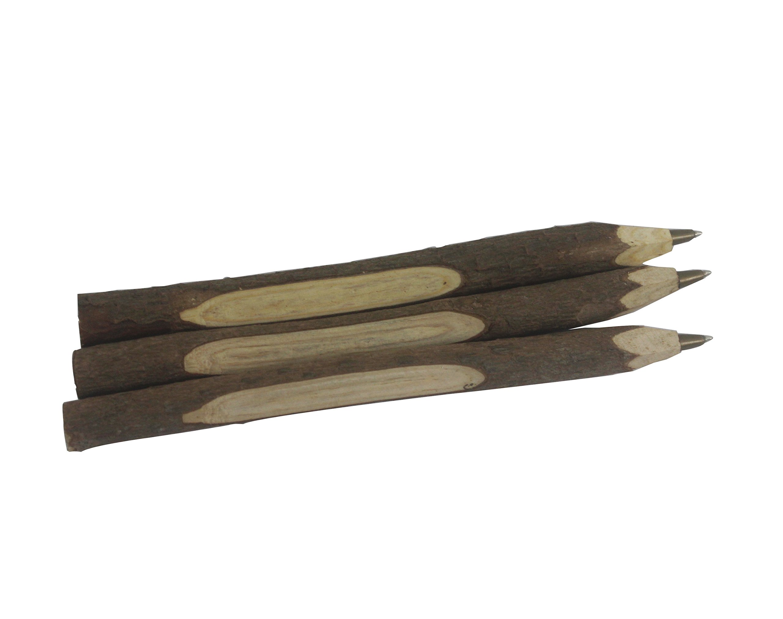 Gullor 10PCS Personalized Ballpoint Pen Real Wooden Pen, Tree Branch Pen, Twig Pen, Wedding Guest Book